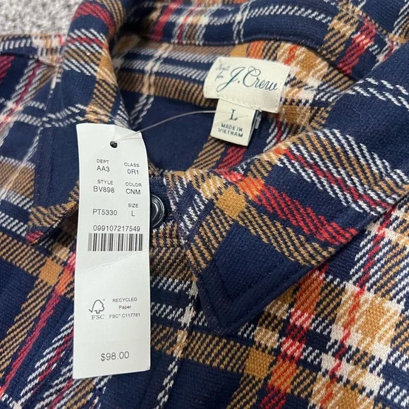 NWT Men’s J. Crew Flannel - Picture 3 of 4